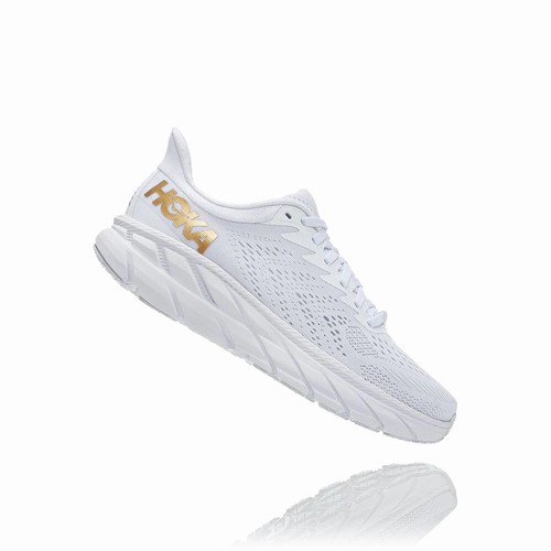 Hoka One One CLIFTON 7 Wides Shoes For Men India White IN-1387